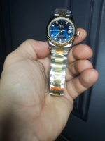 Replica Rolex DateJust 36mm Blue Diamond Dial (100506CH)