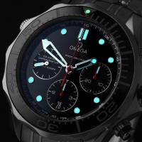 Replica Omega Seamaster Chronograph Black Face (300207CH)